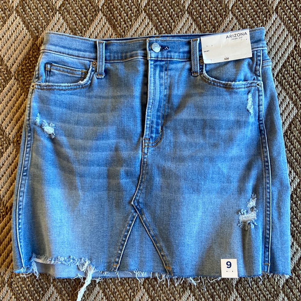 Arizona Jean Co Denim Jean Skirt Sz 9 NWT